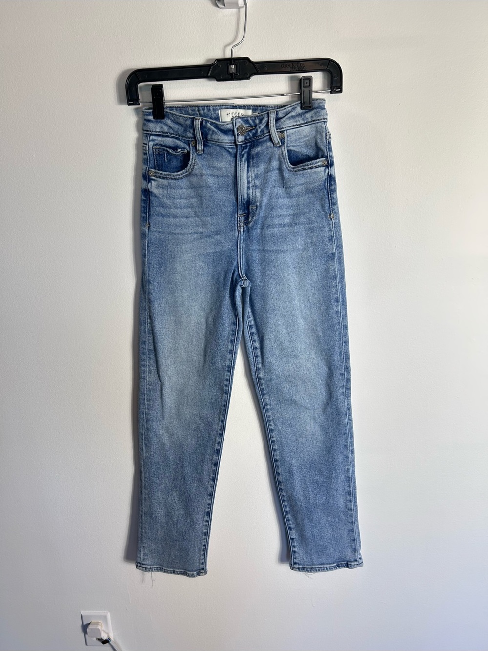 Hidden Light Blue High-Rise Women’s Straight Jeans - Size 25